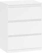 HOMCOM Komoda z 3 szufladami, do salonu, sypialni, przedpokoju, płyta wiórowa, biały