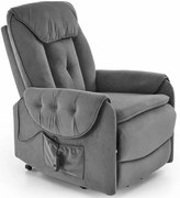 Nowoczesny szary fotel wypoczynkowy A8-C13