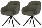 Zestaw krzeseł obiadowych z mechanizmem powrotnymDCH-Y1143 GRN2, 2 szt.