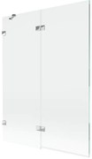 Mexen Lunar parawan nawannowy 2-skrzydłowy lewy 130 x 150 cm, transparent, chrom - 897-130-100-01-00-L