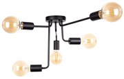 żyrandol natynkowy NIXO 5xE27/60W/230V czarny