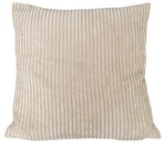 Poszewka na poduszkę 45x45 SZTRUKS ozdobna prążkowana ecru