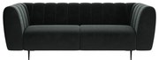 Ciemnoszara aksamitna sofa Ghado Shel, 210 cm