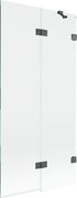 Mexen Lunar parawan nawannowy 2-skrzydłowy prawy 90 x 150 cm, transparent, gun gray szczotkowany - 897-090-100-66-00-P