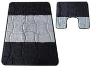 Czarne antypoślizgowe dywaniki łazienkowe P5-D11