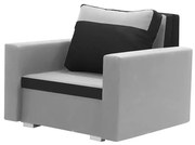 Fotel rozkładany z funkcją spania ASTO3 Srebrny/Czarny