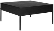 Elegancki czarny stolik z szufladą A2-T37