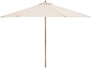 Fieldmann - Parasol śr. 3 m kremowy/akacja