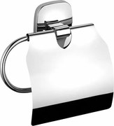 AQUALINE RB107 Rumba uchwyt na papier toaletowyz pokrywą, srebrny