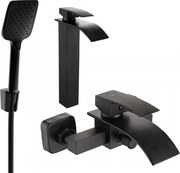 Mexen Aries R62 zestaw wannowy, czarny - 744813R62-70