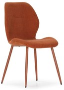 Tapicerowane krzesła zestaw 4 szt. w kolorze terakoty Ansu – Marckeric