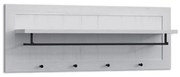 Wieszak ścienny LEMAS 40x109 cm biały