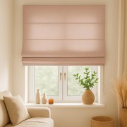 Roleta rzymska na wymiar pudrowy róż EFE bez wzorów - do 200 cm