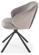 K533 krzesło popielaty HAVANA 10, obrotowe 180° nowoczesne, metalowy stelaż