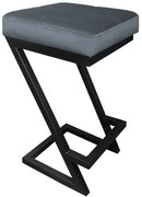 Hoker niski ZAZU BL VELVET ciemno szary ATOS