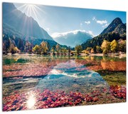 Obraz - Jezioro Jasna, Gozd Martuljek, Alpy Julijskie, Słowenia (70x50 cm)