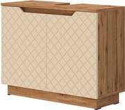 Szafka pod umywalkę dąb/kaszmir ze strukturą płytek 79.6x32x62.1 lotta