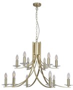 Searchlight 41612-12SB - Żyrandol na łańcuchu ASCONA 12xE14/60W/230V