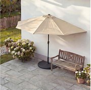 Parasol przeciwsłoneczny Lorca II,  300 cm kremowy z podstawą