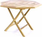 Stół składany DIVERO - drewno tekowe - 100 cm