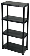 Czarny plastikowy regał do garażu 61x130 cm – Addis