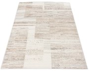 Beżowo-biały dywan w pasy G1-H75