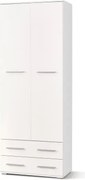 Regał zamykany LIMA REG-2 biały połysk HALMAR