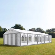 TOOLPORT XXL 6x24m Namiot imprezowy - 2,6 m wysokość ścian bocznych, PVC 1400, szaro-biały - (38507)