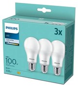 SET 3xLED Żarówka Philips A60 E27/13W/230V 4000K