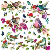 Dekoracja samoprzylepna Birds, 30 x 30 cm