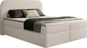 Łóżko kontynentalne Eleris 160x200 z pojemnikami - beżowa bukla Quelle 03