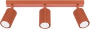 Listwa oświetleniowa 3-punktowa KARBON 3L ochra czerwona ryflowana SOLLUX LIGHTING