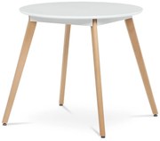 Okrągły stół do jadalni 80 x 80 cm, biały