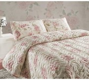 Zestaw pikowanej narzuty na łóżko i 2 poszewek na poduszki Eponj Home Care Pink, 240x220 cm