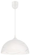 Biała lampa wisząca ze szklanym kloszem ø 30 cm Sfera – LAMKUR