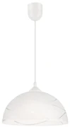 Biała lampa wisząca ze szklanym kloszem ø 30 cm Sfera – LAMKUR