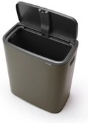Szary stalowy kosz na śmieci otwierany na dotyk 60 l Bo Touch Bin – Brabantia
