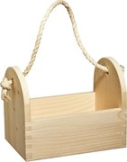 Drewniany stojak na couvert, 19 x 13 x 15 cm, naturalny