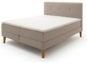 Beżowe łóżko boxspring 160x200 cm Stockholm – Meise Möbel