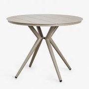 Okrągły Aluminiowy Stół Ogrodowy Valerie Moka Brown & Ø100 Cm - Sklum