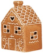 Ceramiczny domek z piernika LED, brązowy