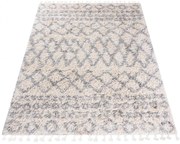 Kremowy dywan włochacz w azteckie wzory H1-M35