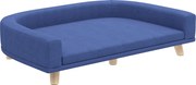 PawHut Legowisko dla psa Sofa dla psa Sofa dla zwierząt, drewno eukaliptusowe, 98 x 67 x 25 cm, Niebieski