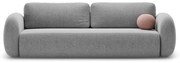 Jasnoszara rozkładana/ze schowkiem sofa z tkaniny szenilowej 262 cm Tonale – Cosmopolitan Design