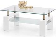 Nowoczesna Ława Biały Szklana Połysk E5-D87