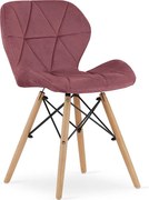Krzesło Valora WAKO Velvet Dark Pink z nogami bukowymi x1
