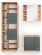 Zestaw mebli łazienkowych dąb 60x33x60.8 ilias