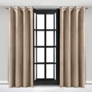 Zasłona welurowa na przelotkach 140x250 velvet gruba beżowa