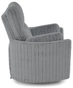 Fotel wypoczynkowy, obrotowy, elektrycznie rozkładany, bujany PEGAS popiel