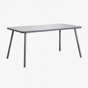 Prostokątny Stół Ogrodowy 160x90 Cm Z Szkła Arhiza Grafitowa Szarość - Sklum
